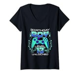 Womens 13th Birthday Boy Gamer Gift Age 13 Year Old GamingSon V-Neck T-Shirt