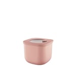 Guzzini - Kitchen Active Design, STORE&MORE BIO, Récipients hermétiques hauts pour réfrigérateur/congélateur/four à micro-ondes (S) - Rose Fleur de Pêcher, 12,2 x 12,2 x h9,8 cm | 750cc - 170722251