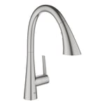 Grohe Zedra Kjøkkenbatteri Uttrekkbar tut, Supersteel - 32294DC2