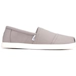 Toms Mens Alpargata Shoes - Grey - Size UK 8