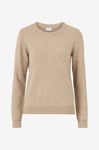 Vila - Tröja viRil L/s O-neck Knit Top - Brun