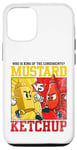 Coque pour iPhone 13 Graphique de combat moutarde contre ketchup King of the Condiments