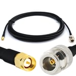 SMA Mâle vers N Femelle 50cm RG58 Cable Coaxial-Câble d'extension exterieur à faible perte rallonge etanche-pour Routeur WIFI Radio Antenne LTE GSM Amplificateur 4G 5G 6G LTE Hotspot.[Y459]