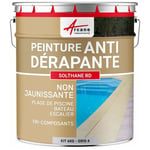 Arcane Industries - Peinture antidérapante sol extérieur escalier bateau carrelage béton bois métal solthane rd - 6 kg Gris 4 - ral 7047