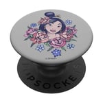 PopSockets Disney Mulan Floral Portrait Vintage PopSockets Support et Grip pour Smartphones et Tablettes