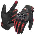 KEMIMOTO Gants Moto Été Homme, Gants de Moto Homologués Knuckle Protection Respirant à Écran Tactile, Plein Doigt Gants Moto Scooter pour la Course de Moto, VTT, Escalade, Chasse et Motocross