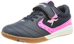 KangaROOS K5-Court EV Basket, Bleu Marine Fluo Rose foncé, 28 EU