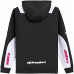 Hoodie alpinestars - Sessions v3 zip svart röd vit medium polyester