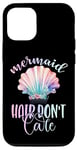 iPhone 12/12 Pro Black Mermaid Hair Dont Care,Rainbow Mermaid Hair Don't Care Case