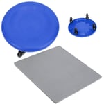 DAUERHAFT 4 Wheel Abdominal Muscle Plate Stable Performance 4 Wheel,Fitness Equipment Domestic Wheel(blue)