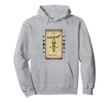 The Hanged Man Frog Tarot Style Graphic, Cool Novelty Frog Pullover Hoodie