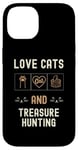 iPhone 14 Cat Lover Cats And Treasure Hunting Metal-Detecting Kittens Case