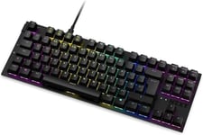 NZXT Function TKL Clavier mécanique Gamer pour PC - Éclairant - Switches RGB linéaires - Switches compatibles MX - Switches remplaçables à Chaud - Clavier Gamer Mecanique DE (QWERTZ) Noir