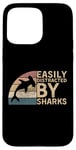 Coque pour iPhone 15 Pro Max Retro Vintage Easily Distracted By Sharks Hammerhead Shark