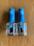 X2 Brand New RIMMEL Kind & Free VEGAN DUO- Top Coat (150)