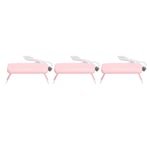 (Pink)3Pcs Mini Nail Dryer Light Mouse Shape LED Portable USB Nail Lamp Gel