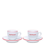 La Pavoni - Espressokoppar Keramik 7,5 cl 2-pack Vit