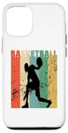 Coque pour iPhone 12/12 Pro Ballon de basket vintage pour homme et femme, rétro vieilli