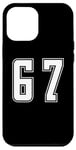 iPhone 12 Pro Max White Number 67 Team Junior Sports Numbered Uniform Case