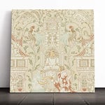 Big Box Art Canvas Print Wall Art Walter Crane The House That Jack Built | Mounted & Stretched Box Frame Picture | Home Decor for Kitchen, Living Room, Bedroom, Hallway, Muli-Colour, 14x14 Inch