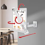 Barkan Support Mural antivol pour Tablette 8,7"-12" Blanc et argenté