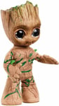 Mattel Marvel Peluche Dansante et Parlante Groot (29 cm) inspiré de la série "Je s’appelle Groot", corps en tissu, à collectionner, Jouet Enfant, Dès 3 ans, HJM23