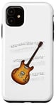 Coque pour iPhone 11 Partition de musique de guitare électrique, guitariste