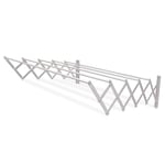 Amig - Etendoir Extensible Murale | Aluminium Haute résistance | Vis en Acier Inoxydable | pour intérieur et extérieur | Installation Facile | 110x14x3 cm