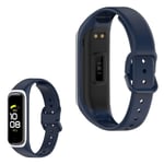 Samsung Galaxy Fit 2 bi-color silicone watch band - Dark Blue / White Blå