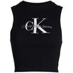 T-shirt Calvin Klein Jeans  Debardeur femme  Ref 59648 Noir