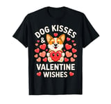 Valentines Day Dog Kisses & Valentine Wishes Funny Rhyming T-Shirt