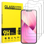 3 Pièces Verre Trempé Pour Iphone 13/13 Pro, Ultra Résistant Film Protection Écran, Anti-Rayures, Sans Bulles Film Protection Écran Avec Iphone 13 6.1