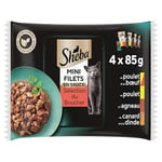 SHEBA® Mini Filets en sauce Sélection du Boucher sachets fraîcheur pour chat adulte 4 variétés 13x (4x85g)