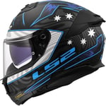 LS2, Casque Moto Intégral Stream II GALDAM Matt Black Blue, XS