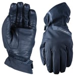 Five 830503 Gants de Moto Scooter Urbains en Cuir, Imperméable, Milano Evo, Mi-Saison, Homologués CE 1KP, Noir, XL