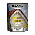 Ronseal 5L Masonry All Weather Pure Brilliant White Smooth Exterior Paint