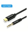 VENTION USB C - 3,5 mm Audio Aux Jack -kaapeli USB Type C -sovitinkaapeli johto Autokuulokkeet Yhteensopiva iPhone 15 Plus/15 Pro Max Samsung Galaxy S23 S22 S21 Ultra, IPad Pro, MacBook-Musta kanssa