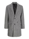 JACK & JONES Jjhays Wool Blend Coat Manteau, Joint Marron/détail : Houndstooth, L Homme