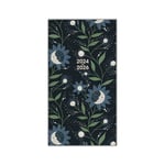 2025 Pocket Planner: Two-Year-Plus Monthly Pocket Calendar Planner (29-Month): August 2024 - December 2026, 6.5" x 3.5" - Moonflowers