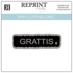 Reprint Dies - Grattis Tag Med Bakgrund