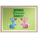 Viva Piñata Wanna Romance Dance Rabbit Art Print Giclee Art Print - A4 - Wooden Frame