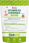 Kids Chewable Vitamin D - VIT D Supplement for Children - Raspberry Flavour One