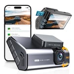 IIWEY 4K Dash Cam Front with WiFi, Compact Aluminum Alloy Body Car Cam, 3 Inch HD LCD Screen, 64GB SD Card Included, Parking Monitor, WDR, Super Night Vision, 150 ° Wide Angle, USB C Port