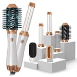 2024 Hairstyler 6 en 1, Air Styler Sèche-Cheveux avec 1000W Brosse Soufflante, Airflow-Auto Brosse Soufflante, Brushing Brosse Soufflante, Brosse Coiffante, Fer a Lisseur pour Longs Courts Cheveux