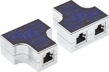 Modular T-Adapter, 1X Rj45-Buchse An 2X Rj45-Buchse, Belegung 1:1, Good Connections (Gc-N0153)