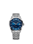 Raymond Weil Men's Freelancer 42 Automatic Date Bracelet Strap Watch, Silver/Blue