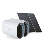 Arlo Ultra 2 XL Wireless Outdoor 4K CCTV Camera System with 2 Solar Panels, 2 cam-kit, 12-Month Battery, Colour Night Vision, Weather Resistant, Integrated Spotlight, Free Trial of Arlo Secure