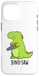 Coque pour iPhone 16 Pro Max Dino-saw Jeu de mots drôle dinosaure