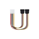 5.25' sata power cable (molex 4pin)/m-2xsata/h 20cm oem