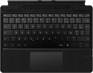 Surface Pro Clavier Français pour Microsoft Surface Pro 8/Pro 9/Pro X/Pro 11, Clavier AZERTY via Bluetooth, Type Cover Batterie Rechargeable Intégrée/Pavé Tactile Multi-Gestes/Porte-Crayon Noir